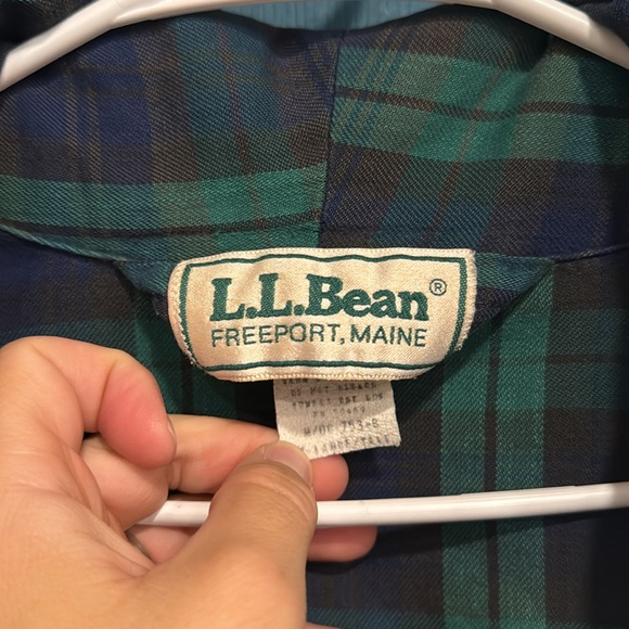 Vintage L.L. Bean scotch flannel plaid Robe - LT - Picture 3 of 5